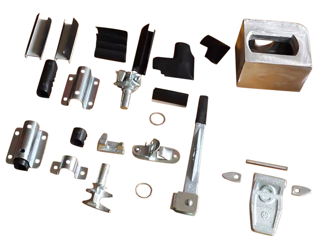 Dry container door locking hardware